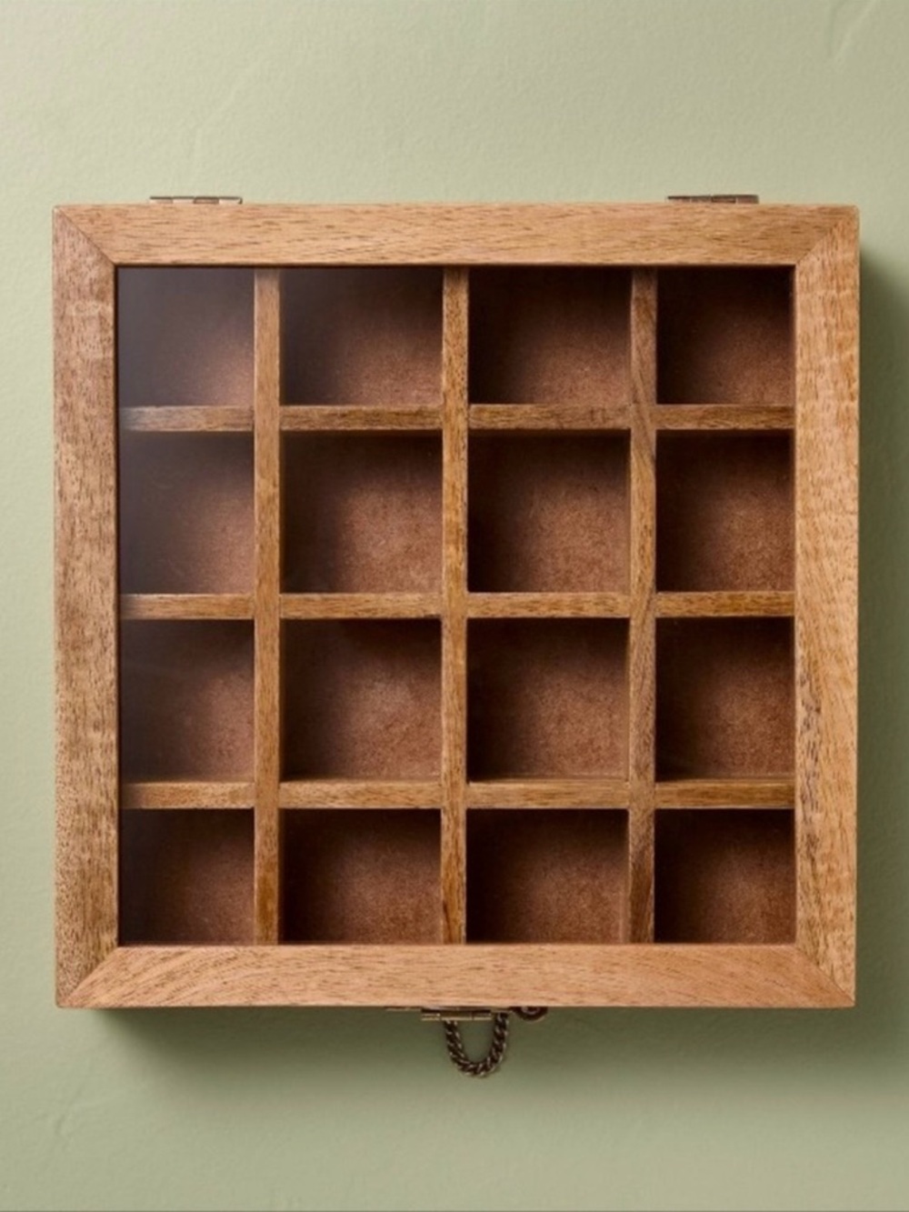 Small Wood Collectables Compartment Box-Hearth & Hand with Magnolia, 10.5” NEW